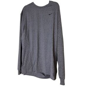 Nike Heather Gray Long Sleeve Dri Fit Top​​